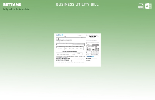 modern style KievGaz utility business bill template